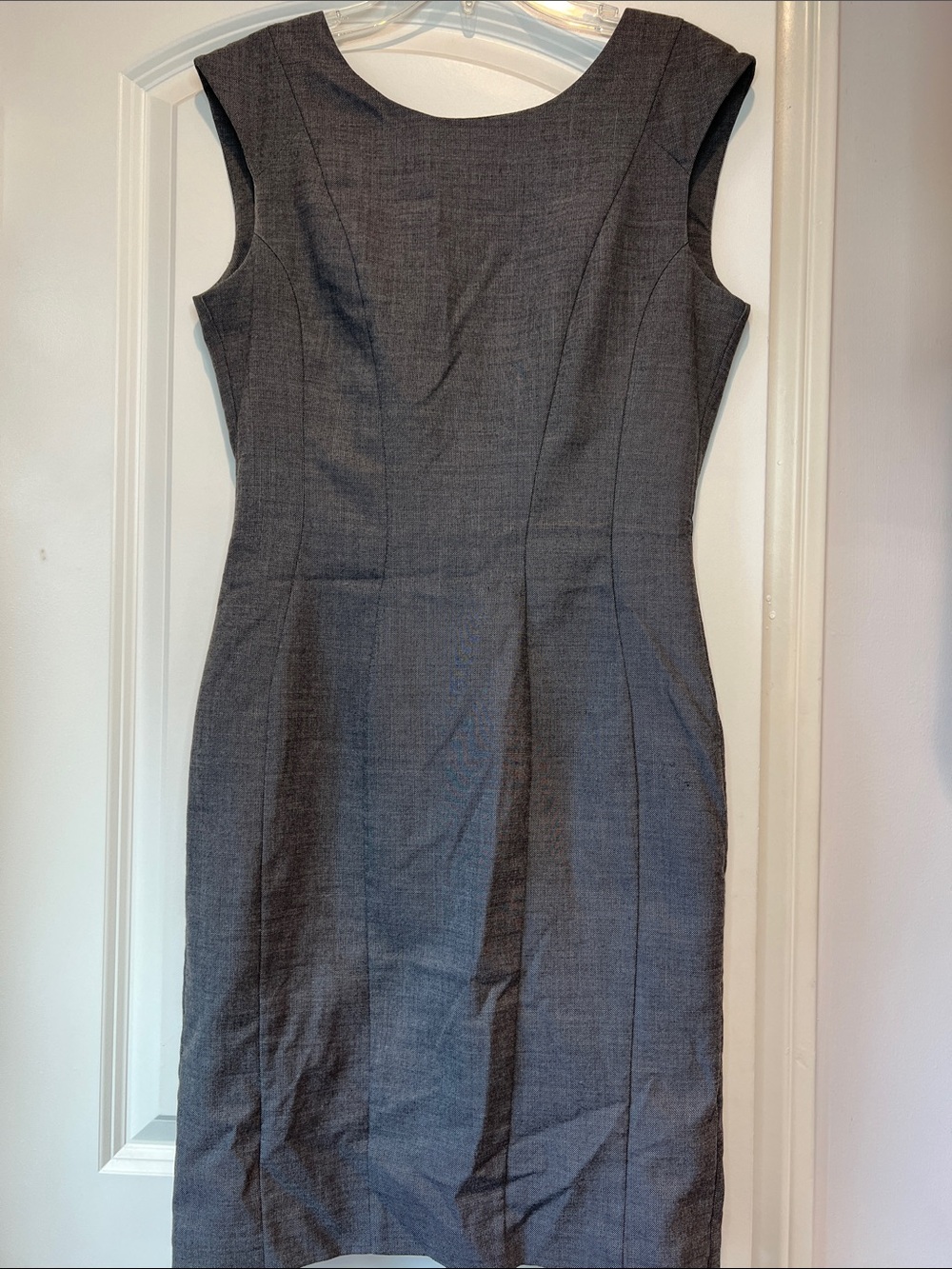 H&M Charcoal Gray Sleeveless Midi Sheath Dress